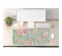 Woutay Mousepad,Retro Flowers Green,Gaming Mouse Pad,Cool Desk Pad for Keyboard and Mouse