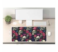 Woutay Mousepad,Rose Skull,Gaming Mouse Pad,Cool Desk Pad for Keyboard and Mouse