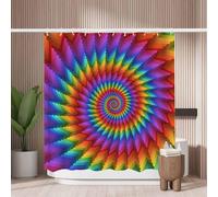 Woutay Shower Curtain Mould Proof Resistant Abstract Colors Burst,Water Repellant Fabric,Polyester,with 12 Plastic Hooks