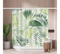Woutay Shower Curtain Water Repellant Fabric Palm Leaf Tree,Mould Proof Resistant,Polyester,Size 180x180CM