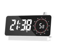 Wouueso Alarm Clock with Timer: Digital Desk Clock Battery Operated Countdown for Study Office-Alarm Clocks for Bedrooms White