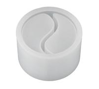 Wouueso Concrete TaiChi Candle Cup Silicone Mold DIY Yinyang Gypsum Cement Candle Silicone Mold Easy Install Easy to Use