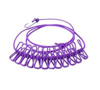 Wouueso F Retractable Clothes Drying Rack Rope with 12 Clips Portable Clothesline Clothing Line for Laundry Drying Line Camping Easy Install Easy to Use