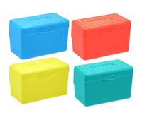 Wouueso Index Card Holder Box 3x5In, Flash Note Card Holder Box Organizer Case, 3x5 Index Card Storage File Box, 4 Colors Pack