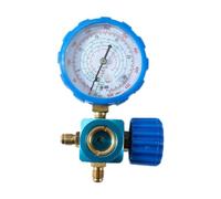Wouueso Manifold Gauge - Air Condition Manifold Gauge Manometer Valve 500Psi 35Kg with Visual Mirror for R410A R22 Easy Install