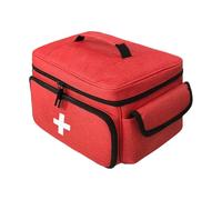 Wouueso Medicine Storage Bag Empty Lockable Pill Bottle Organizer with Portable Zippered Pouches Medicine Box for Home Travel,B