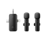 Wouueso Mobile Phone Live Broadcast Microphone,Wireless Clip Microphone,Suitable for Recording and Short Video One to Two