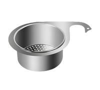 Wouueso Multi-Functional Drain Basket, Stainless Steel Swan Sink Strainer Basket, Tap Hanging Filter Basket Corner Sink Strainer