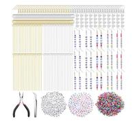 Wouueso Personalized Earring Making Kit with 1192 Pieces Name Letter Beads 4mm Colorful Beaded Earring Hooks DIY Craft Supplies
