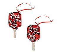 Wouueso Pickleball Christmas Ornament, Deck The Hall with Pickle Balls, Hanging Tree Accessories