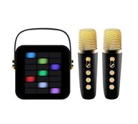 Wouueso Portable Bluetooth Speaker Wireless Bluetooth 5.3 Heavy Bass Soundbar Audio System with Microphone Pick-Up Light Easy Install Easy to Use,Black