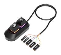 Wouueso RGB LED Lights Computer Desktop Switch PC Motherboard External Power on/Off and Reset Button Extension Cable B