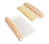 Wouueso Small Dust Pan and Brush Set Portable Hand Broom and Dustpan for Home Desktop, Sofa White