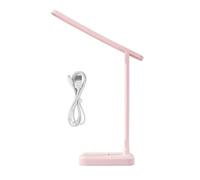 Wouueso Three-Color Portable Small Desk Lamp USB Battery Dual Power Supply Battery Operated Rechargeable Desk Light Touch Folding Desk Lamp C