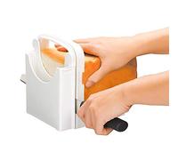 Wovatech Bread Slicer - Adjustable Folding Bread Bread Cutter for Cutting Bread and Cake - Loaf Cutting Board with 5 Slice Thicknesses