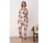 WOVCOR 2-Piece 100% Cotton Tiger Print Knitted Pajama Set - Multi - L