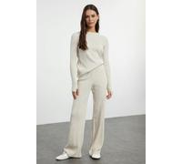 WOVCOR 2-Piece Basic Knit Set with Finger Detail - Stone - M