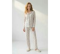 WOVCOR 2-Piece Cotton Animal Trim Ribbed Pajama Set - Multi - M
