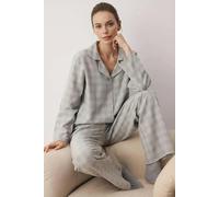 WOVCOR 2-Piece Cotton Winter Plaid Flannel Woven Pajama Set - Grey - 6