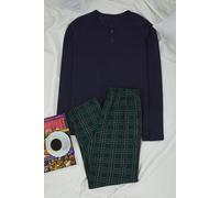 WOVCOR 2-Piece Regular Button-Down Collar Argyle Knit Pajama Set - Multi - S