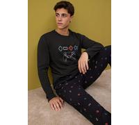 WOVCOR 2-Piece Regular Fit Game Print Knit Pajama Set - Multi - S