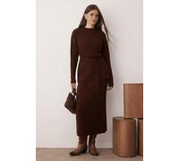 WOVCOR 2-Piece Sweater-Skirt Knitwear Top and Bottom Set - Brown - S