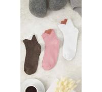 Wovcor 3 Pack Cotton Heart Jacquard Knit Crew Socks Multi One Size