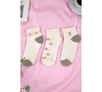 Wovcor 3 Pack Floral Jacquard Cotton Knit Ankle Socks Multi One Size