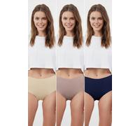 Wovcor 3 Pack Seamless High Waist Knitted Briefs Multi M