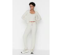 WOVCOR 3-Piece Knit Cardigan, Top & Pants Set - Beige - XS