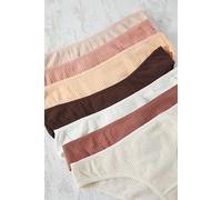 WOVCOR 7-Pack Cotton Ribbed Classic Knit Panties - Multi - L/XL