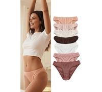 Wovcor 7 Pack Ribbed Knitted Bikini Briefs Multipack Multi