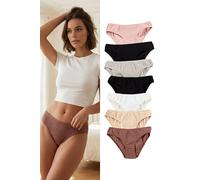 Wovcor 7 Pack Ribbed Seamless Knitted Briefs Multipack Multi L/XL