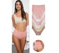 Wovcor 7 Pack Seamless High Waist Knitted Briefs Multipack Multi L