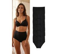Wovcor 7 Pack Seamless High Waist Knitted Shaping Briefs In Black Black