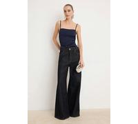 WOVCOR Back Tie Satin Party Blouse - Navy - 6