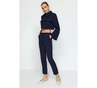 WOVCOR Basic Cigarette Skinny Leg Woven Trousers - Navy - 8