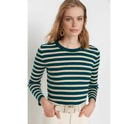 WOVCOR Basic Striped Knit Sweater - Green - S