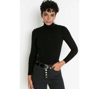 WOVCOR Basic Turtleneck Knit Sweater - Black - L
