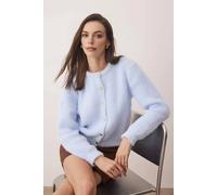 Wovcor Beard Yarn Soft Knit Cardigan In Light Blue Light Blue
