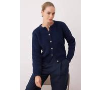 Wovcor Beard Yarn Soft Knit Cardigan In Navy Navy