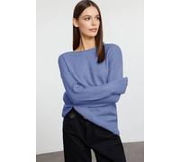 Wovcor Boat Neck Basic Knit Sweater In Light Blue Light Blue M