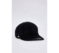 Wovcor Brushed Cashmere Panelled Baseball Cap In Black Black