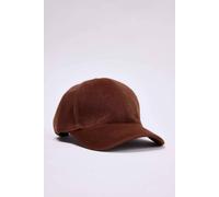 Wovcor Brushed Cashmere Panelled Baseball Cap In Brown Brown One Size