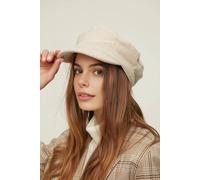 Wovcor Brushed Wool Blend Baker Boy Cap Hat In Beige Beige