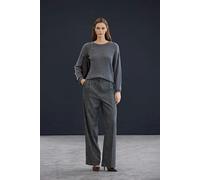 WOVCOR Cashmere Blend Crew Neck Knit Sweater - Dark Grey - S