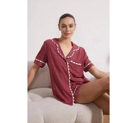 Wovcor Check Lace Trim Pyjama Shorts Set Multi