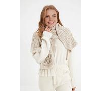 Wovcor Chunky Cable Knit Winter Scarf In Beige Beige