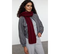 Wovcor Chunky Cable Knit Winter Scarf In Burgundy Burgundy