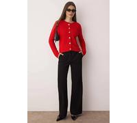 Wovcor Classic Button-Through Knitted Cardigan In Red Red S
